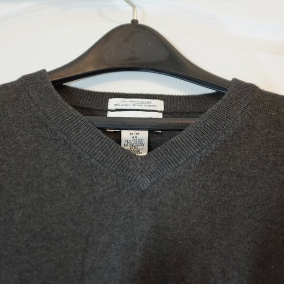 Pierre Cardin Grey Cotton-Cashmere Blend Knit Sweater size M - Picture 6 of 8